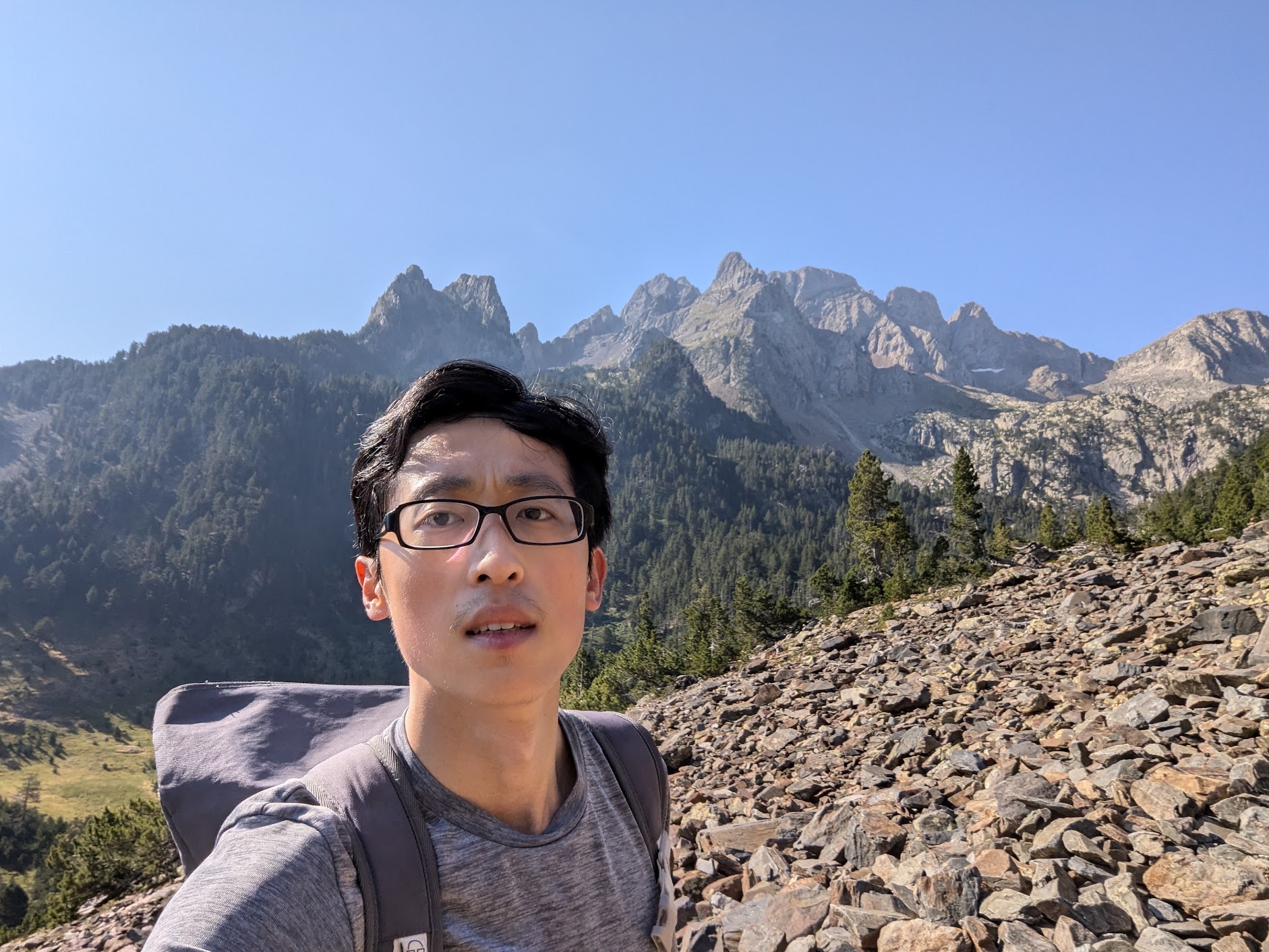 Bohan Lu outdoors in the mountains